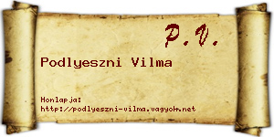 Podlyeszni Vilma névjegykártya